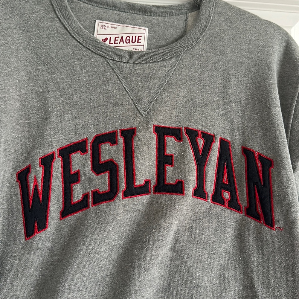 Wesleyan University League Crew Sweatshirt Large